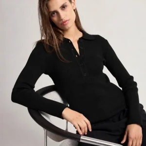 AnemoneBBValea knit polo - Black