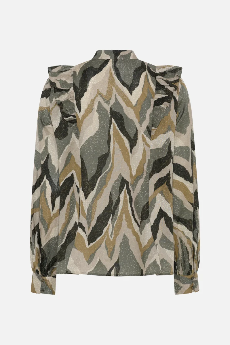 AsterBBZiska blouse - Green print – Bild 6