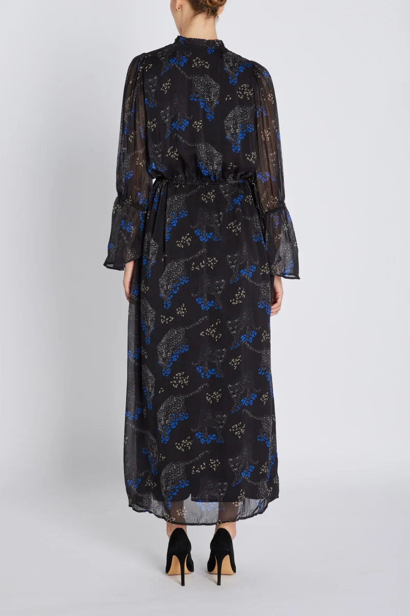 ChionoBBLissa dress - Black Blue leopard print – Bild 5