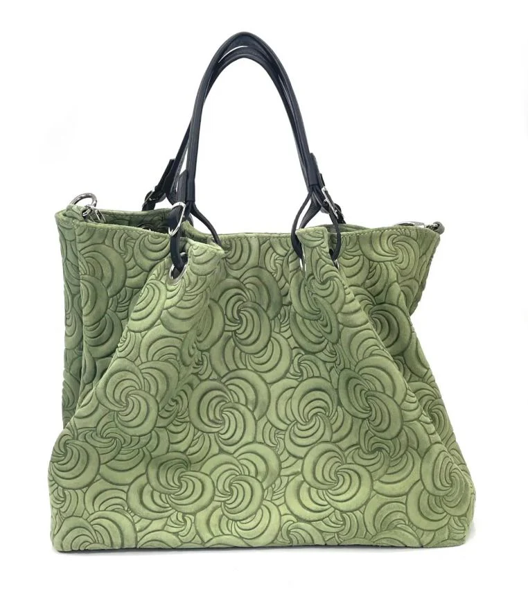 BZNA Bag Sephrina Salvia geprägt Leder Italy Damen Shopper Handtasche Schultertasche Tasche – Bild 5