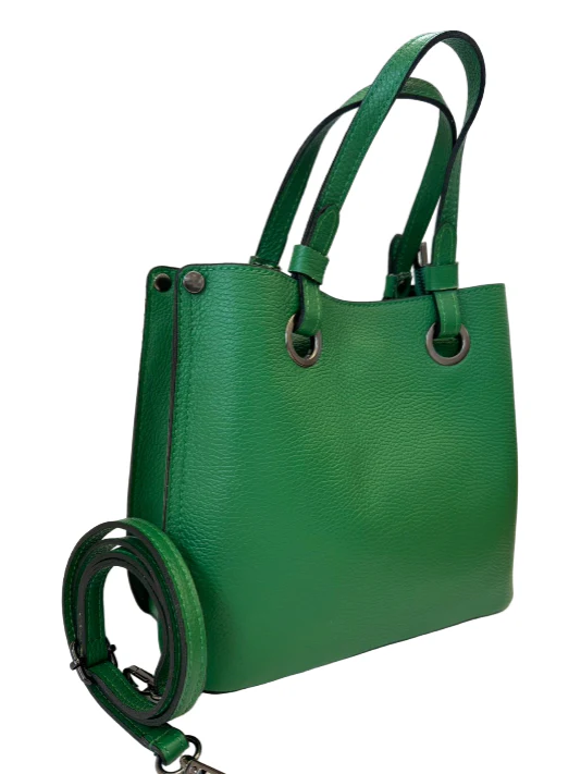 BZNA Bag Hana Esmerald Green Leder Italy Damen Handtasche Schultertasche Tasche – Bild 6