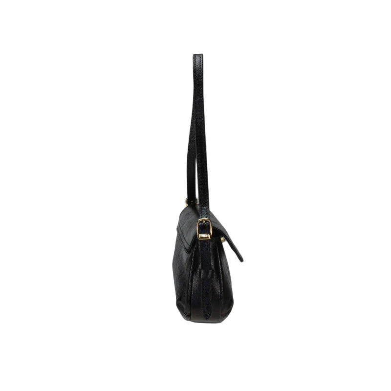 BZNA Bag İkra Oro Scuro Metalicca Leder Italy Damen Clutch Handtasche Schultertasche – Bild 4