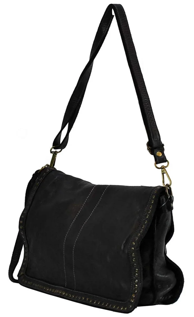 BZNA Bag Gil Schwarz nero Italy Designer Clutch Umhängetasche Damen Handtasche Schultertasche Tasche Leder Shopper Neu – Bild 4